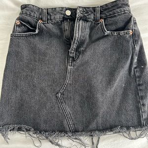 Black Jean Skirt Top Shop